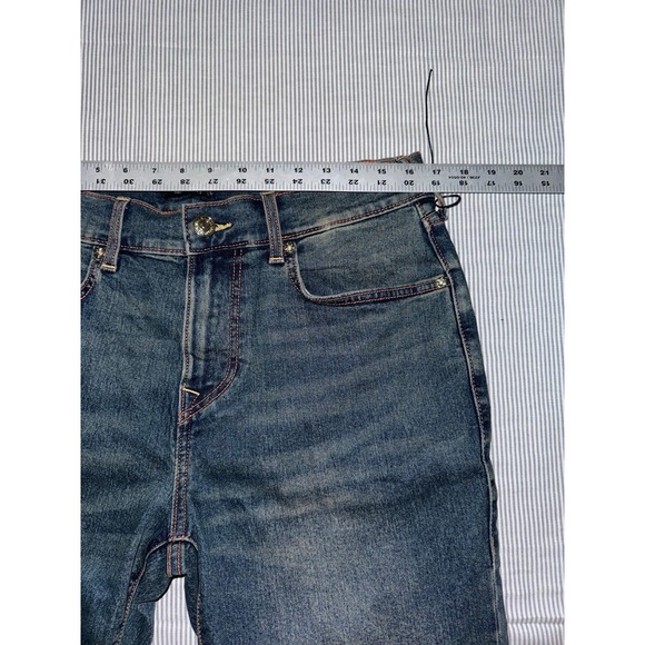 True Religion Rocco Mens Relaxed Skinny Jeans Medium Wash Size 33 - Picture 8 of 11